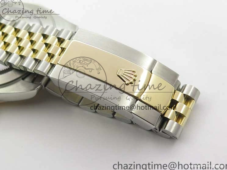 AAA Replica Watches SS Dial Wrapped WWF SS YG 41 Crystals DateJust 3128 on A YG Bracelet SoftTouch Edition Jubilee Best Wrapped Makers 126333 Black 0117